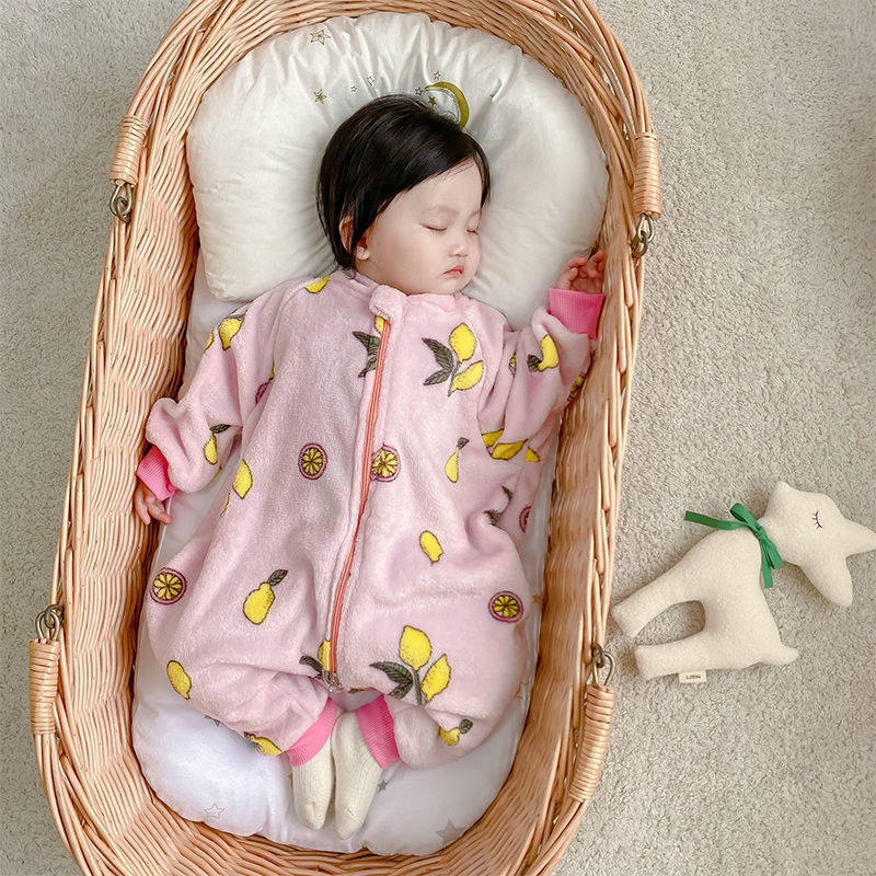 0-3 Year Newborn Baby Pajamas One-piece Spring and Autumn Coral Fleece Children Romper