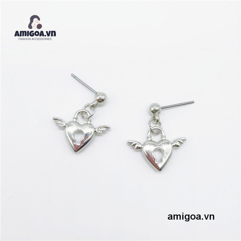 ✨✨1 Cặp Khuyên Tai Hình Chìa Khóa Trái Tim Xinh Xắn Cho Nữ
