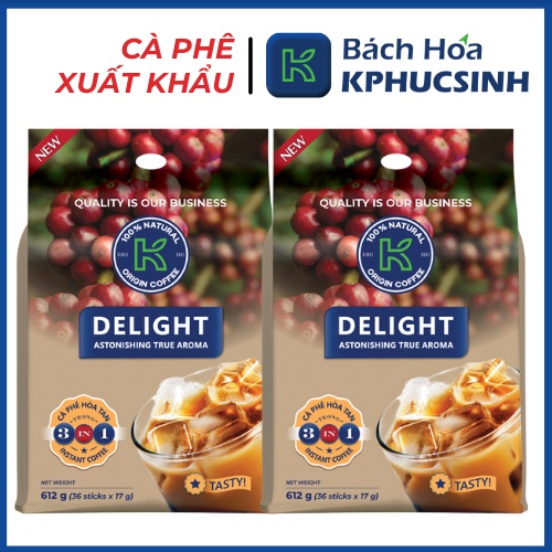 [COMBO 3] Cà Phê Sữa Hòa Tan K Delight 3in1 612g (Túi 36 gói x 17g) Đậm Vị Cà Phê K Coffee | BigBuy360 - bigbuy360.vn