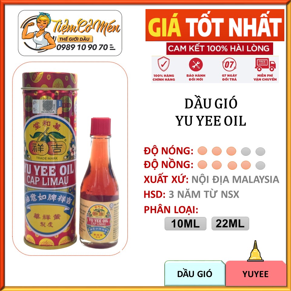 Dầu Yu Yee Oil Cap Limau Malaysia - Đủ Size - 10ml/22ml