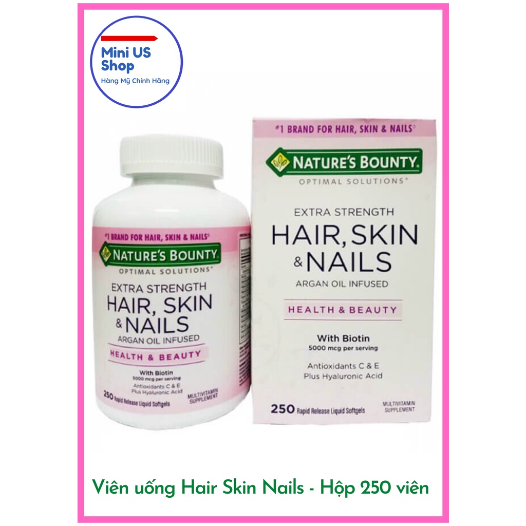 [HÀNG USA] Vitamin HAIR SKIN & NAILS, 250 viên