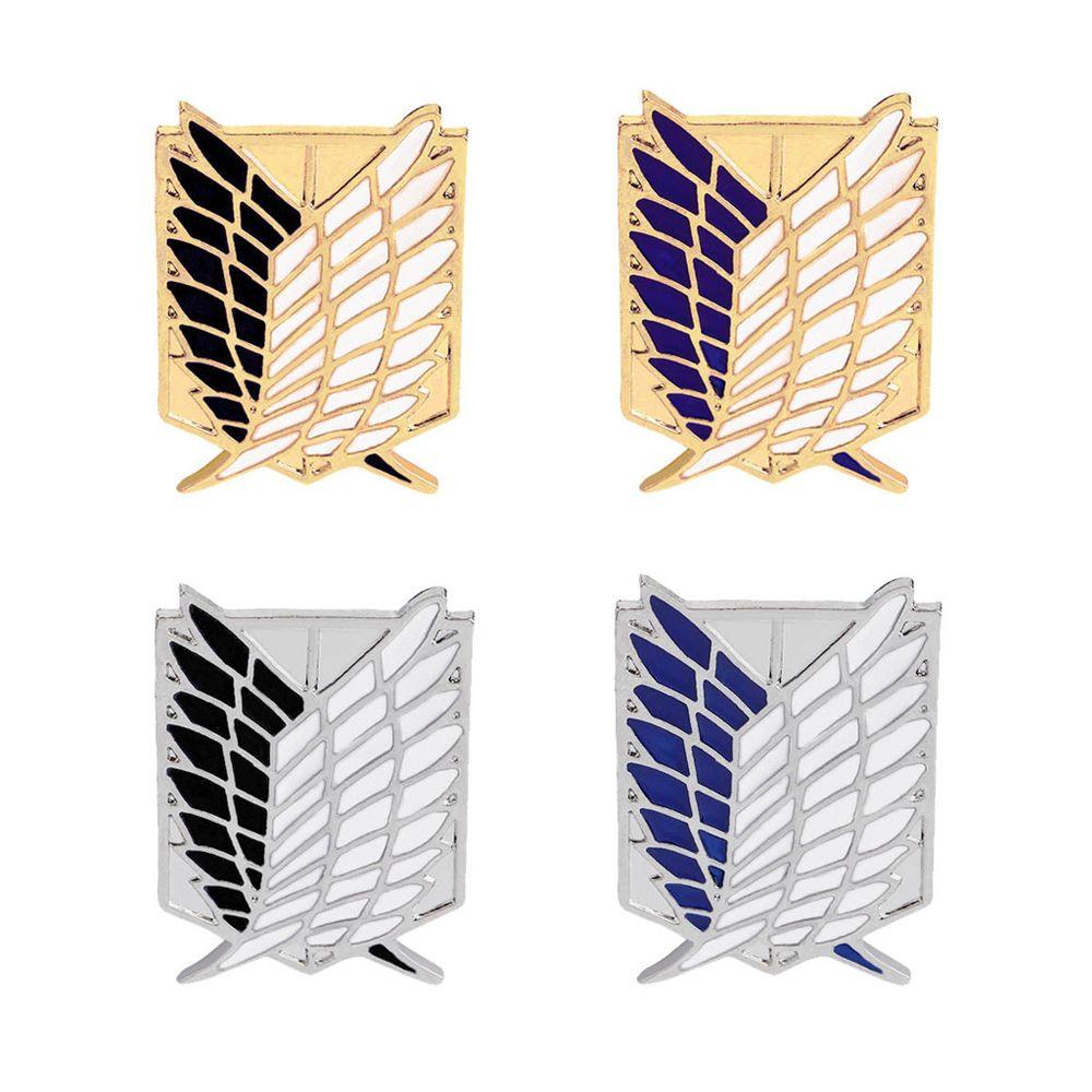 MIHAN1 1PC Fashion Anime Brooch Denim Jacket Metal Badge Attack on Titan Creative Cosplay Collection Backpack Accessories Lapel Pin Scout Legion/Multicolor