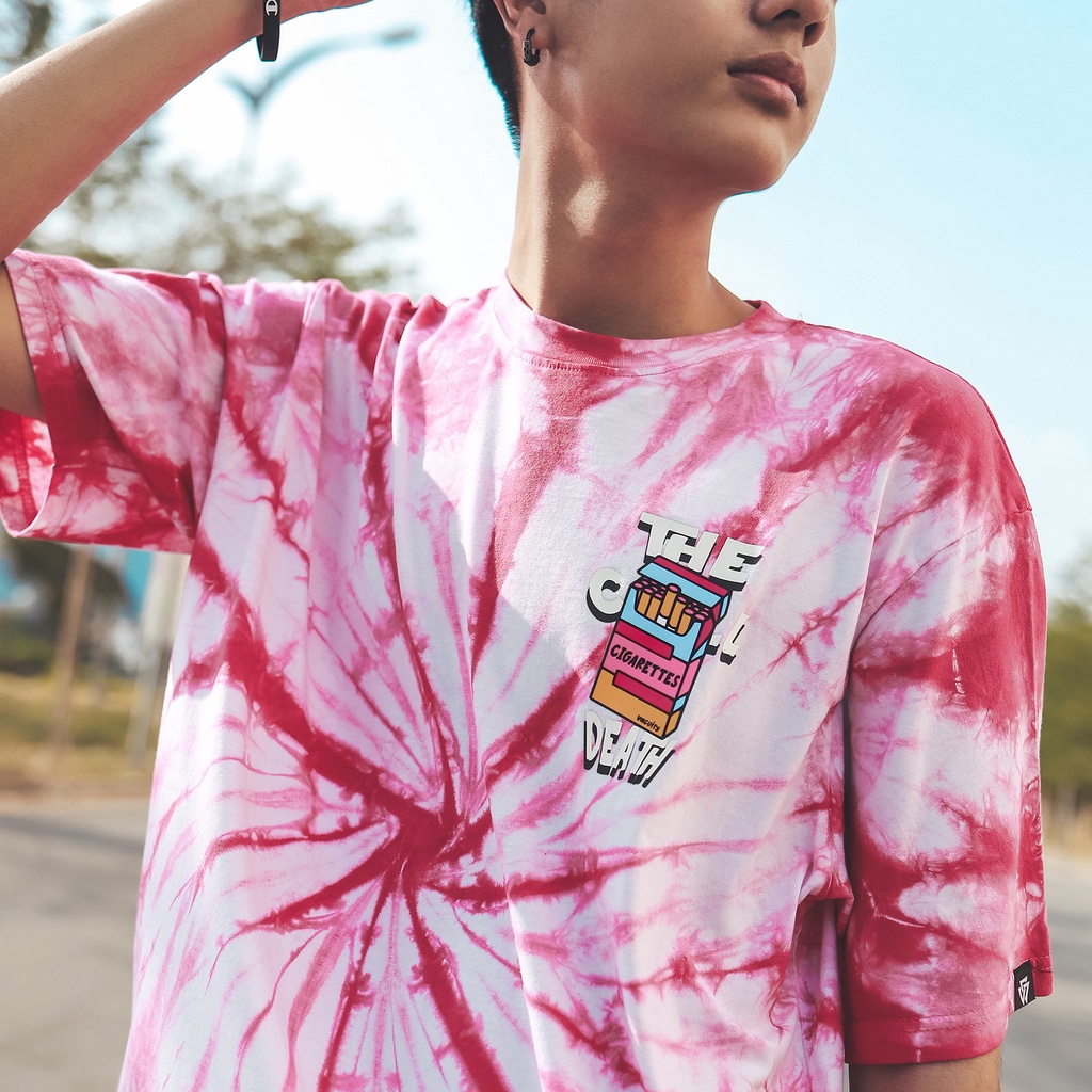 Áo Thun Cigarettes Tie Dye Màu Hồng