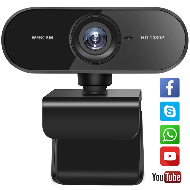 Webcam Full HD1080 auto focus chính hãng fullbox có mic học tập trực tuyến.