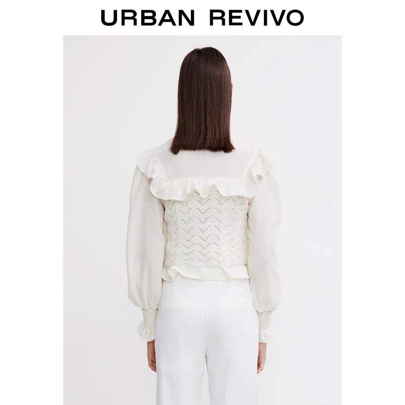 Áo sơ mi phối len Urban Revivo