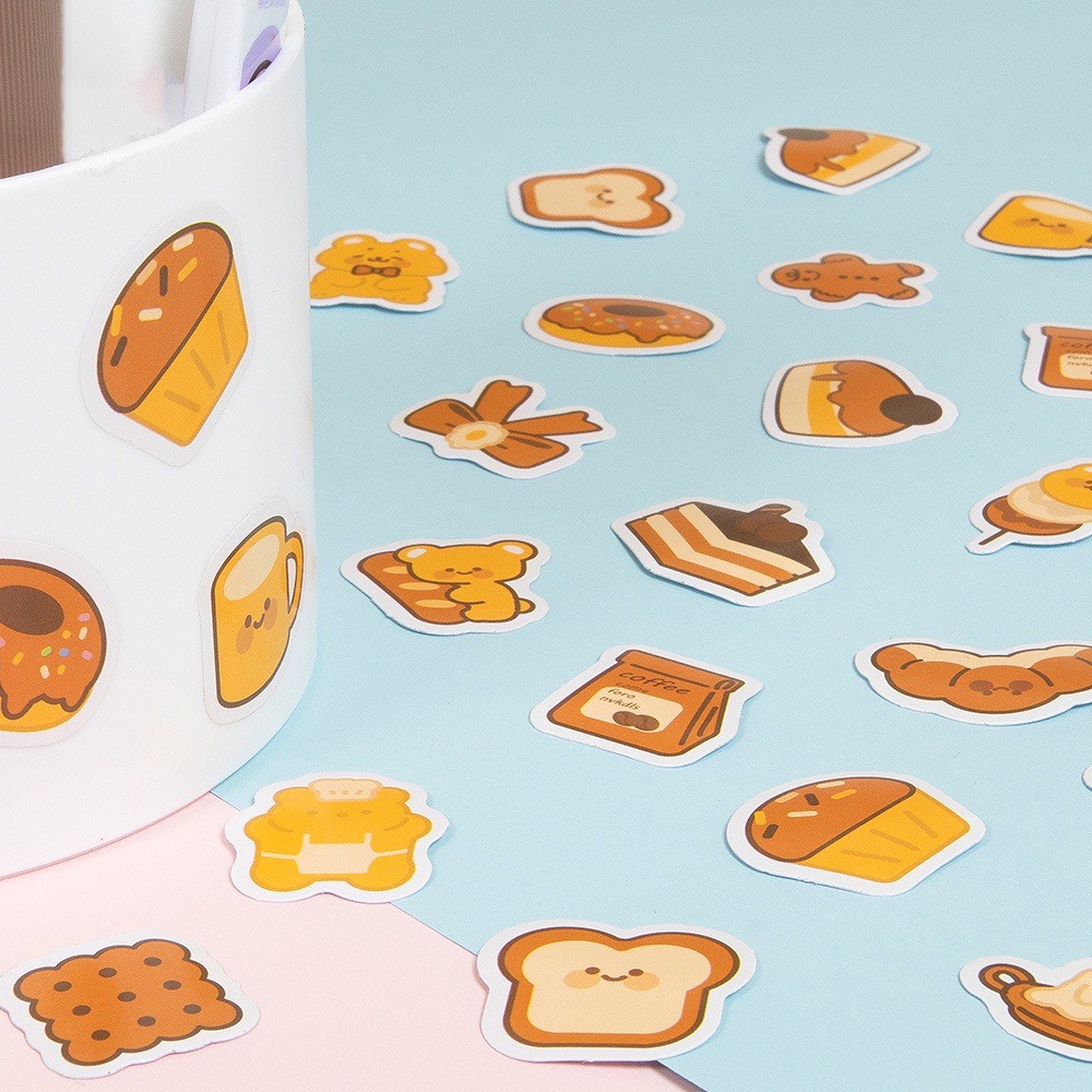 [HD31] Bộ 40 hình dán sticker Hình Gấu dễ thương trang trí sổ tay DIY
