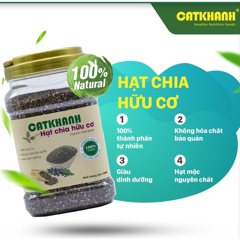 Hạt chia organic Cát Khánh hộp 500g