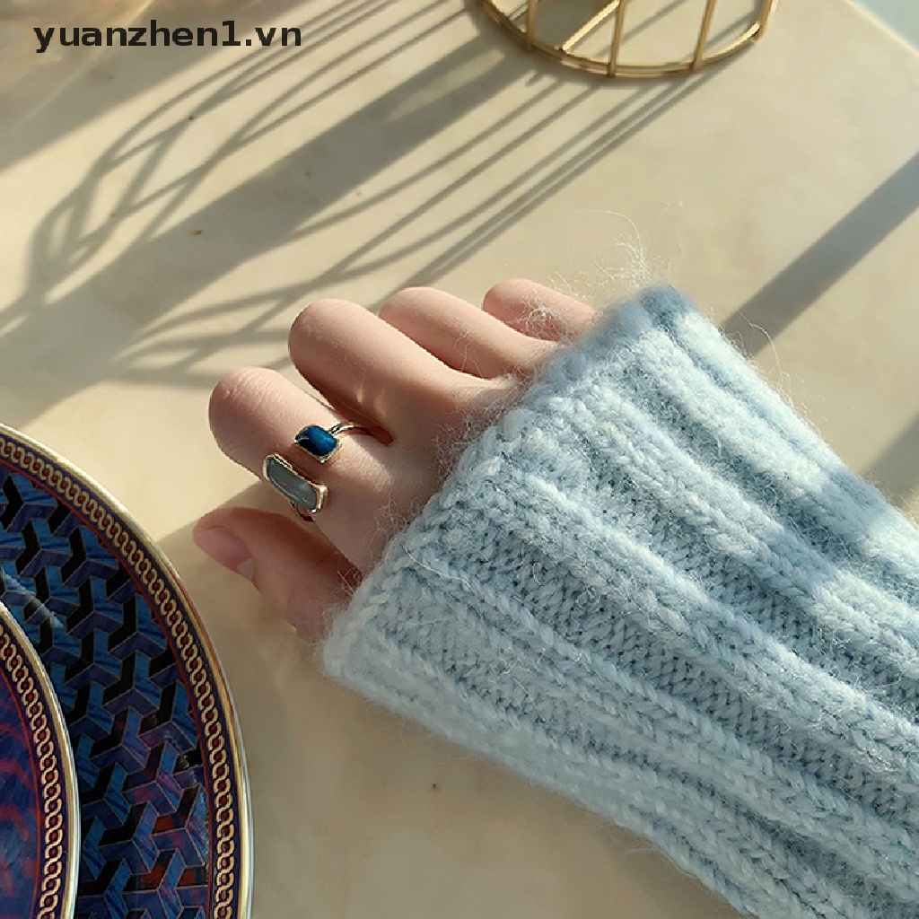 Nhẫn Hở Đính Đá Opal Phong Cách Vintage Thời Trang Cho Nữ