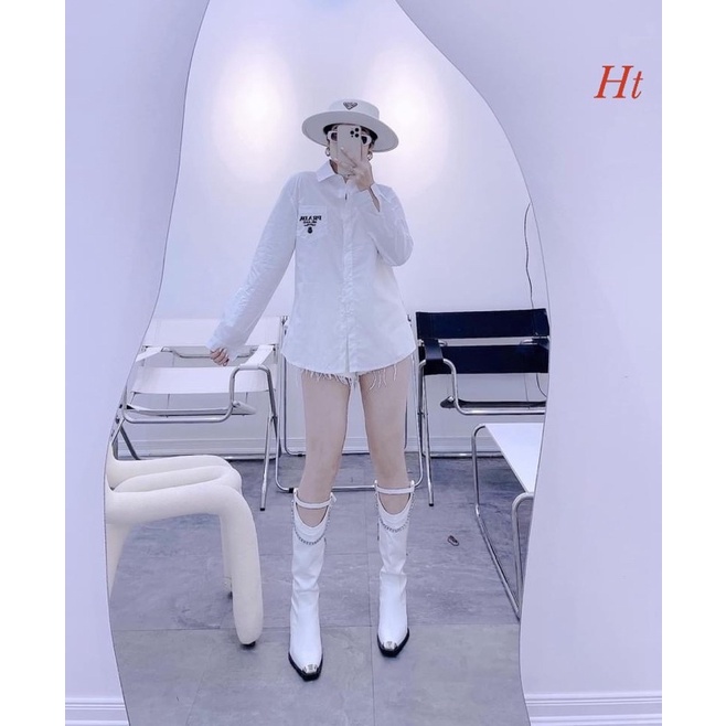 Áo sơ mi chữ PD dài tay