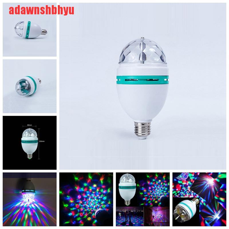 Bóng Đèn Led Xoay 3w E27 Rgb Nhiều Màu