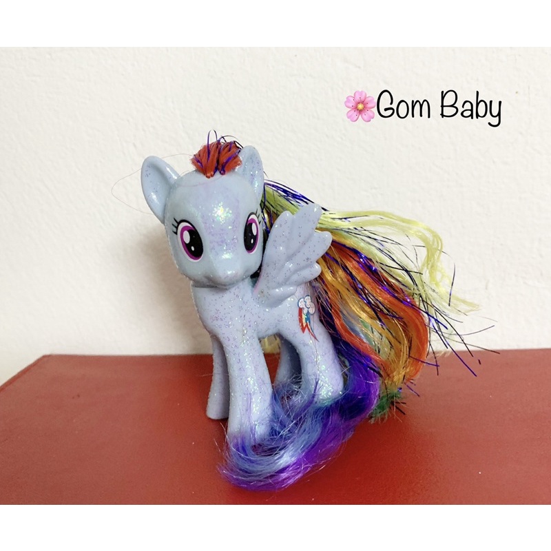 Set 2 Ngựa Pony Nhũ Lấp Lánh Tóc Kim Tuyến