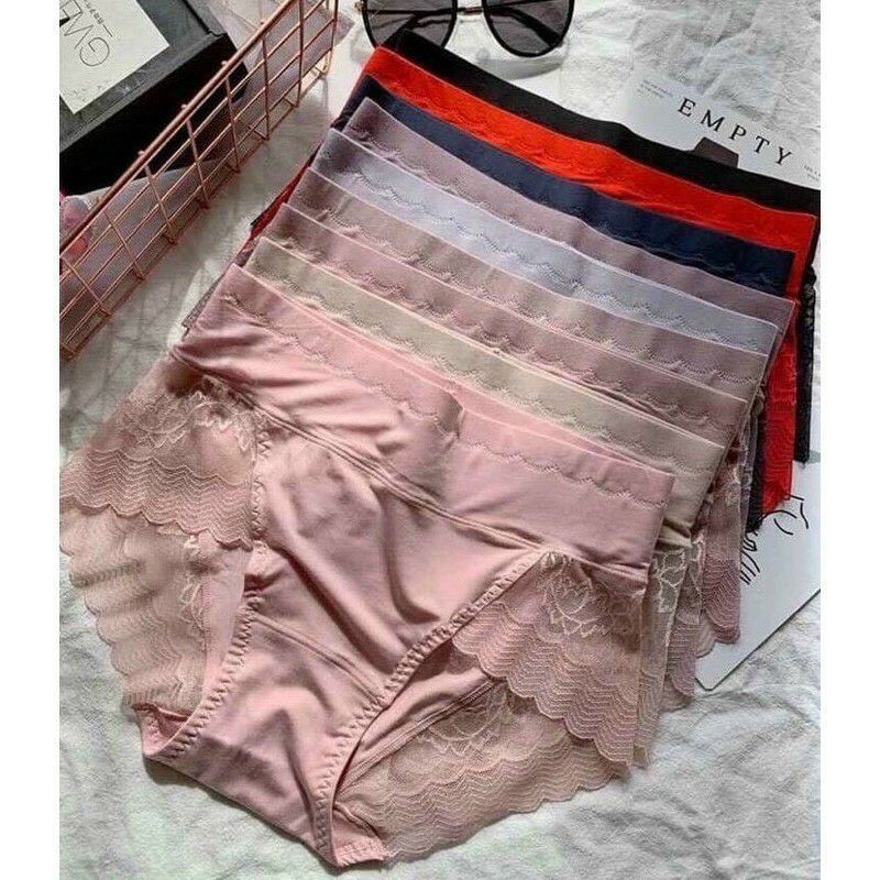 Quần lot cotton cao cấp 8889, quần chip hàng loại 1 cạp cao nâng mông phối ren siêu đẹp ôm bụng. | BigBuy360 - bigbuy360.vn
