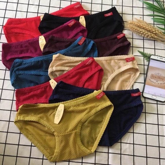 Com bo 10 quần lót thông hơi dễ chịu giá rẻ đẹp