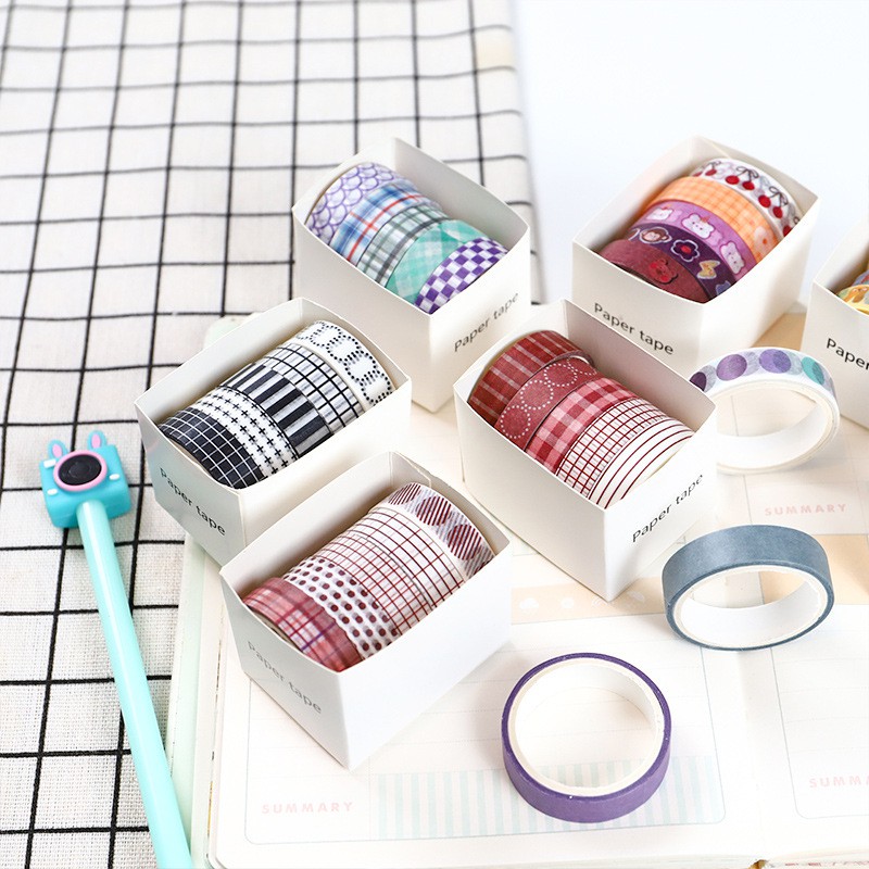 Bộ 5 cuộn washi tape Infeel.me Basic set băng keo Nhật Bản trang trí sổ tay | BSW101