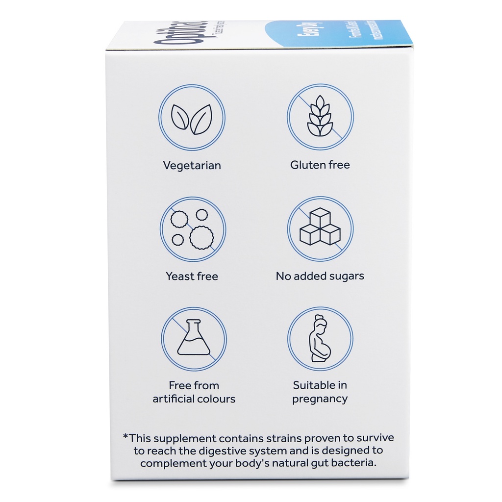 Men vi sinh Optibac Probiotics Every Day, bảo vệ sức khỏe đường ruột và tăng đề kháng cho từ 1 tuổi đến già, Hộp 30 viên