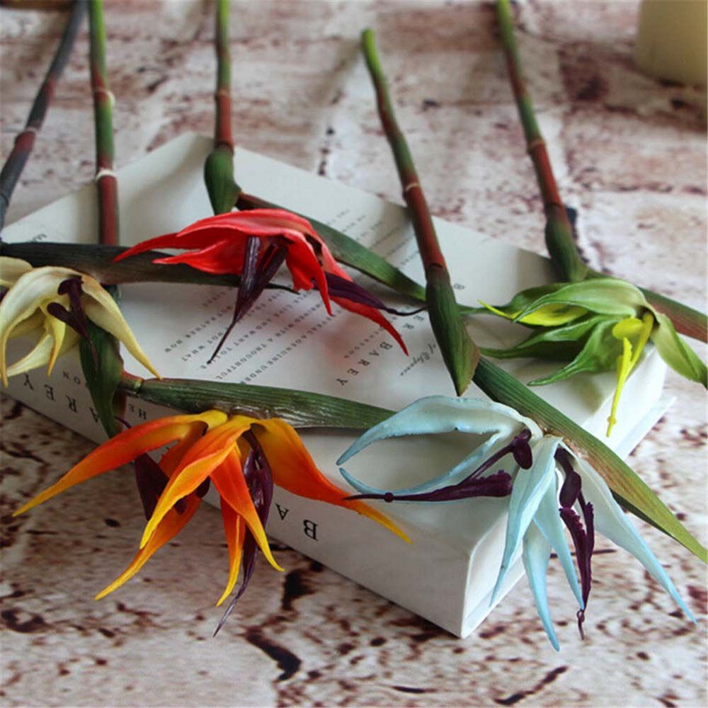 Nhánh hoa nhân tạo bằng lụa tự nhiên nhiều màu sắc dùng trang trí nhà cửa/ tiệc cưới xinh xắn