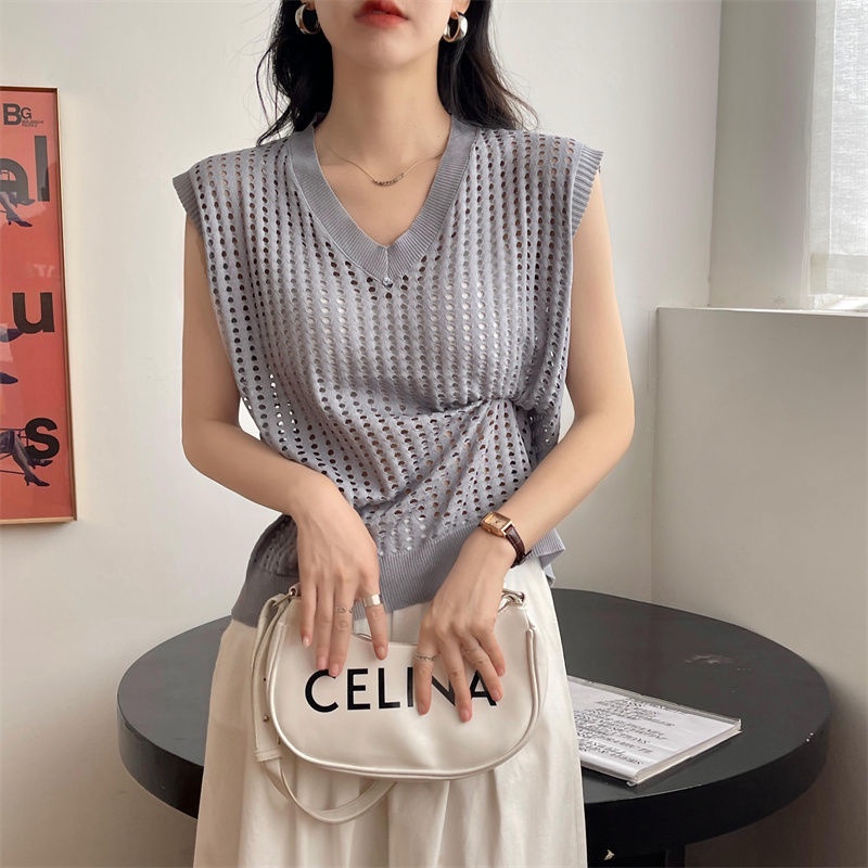 Áo Sweater Dáng Suông Đục Lỗ Thời Trang Mùa Hè Hàng Mới