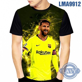 Áo thun nam cổ tròn in hình Messi, áo phông unisex nam nữ vải cotton co giãn chất lượng cao | LMA9912, LMA9913, LMA9914