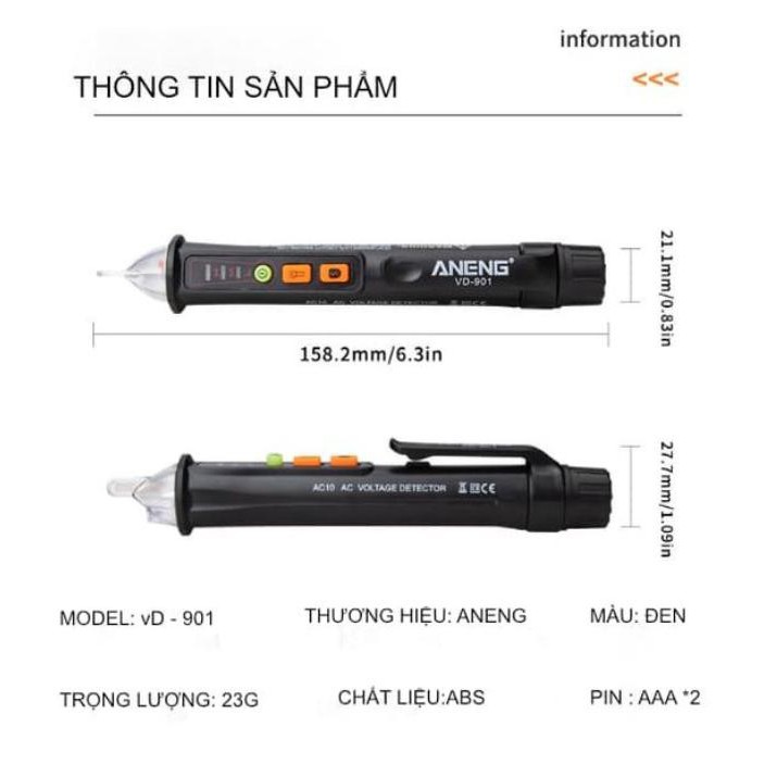 Bút thử điện thông minh không tiếp xúc VOLTAGE DETECTOR - HanruiOffical