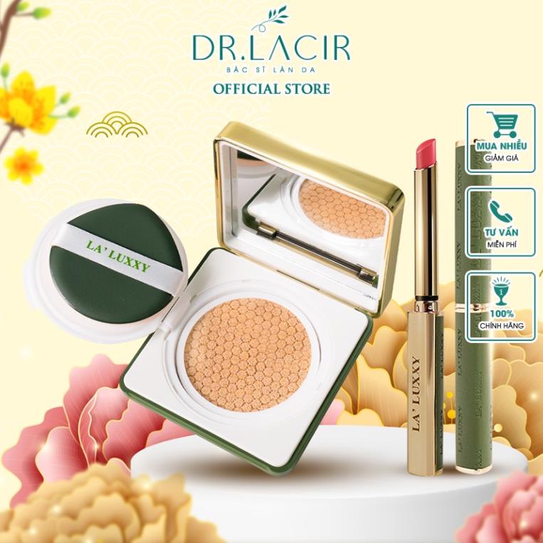 Phấn Nước cusion che mờ khuyết điểm,kiểm soát dầu trên da, chỉ số chống nắng SPF50/PA+++ La'luxxy DRLACIR