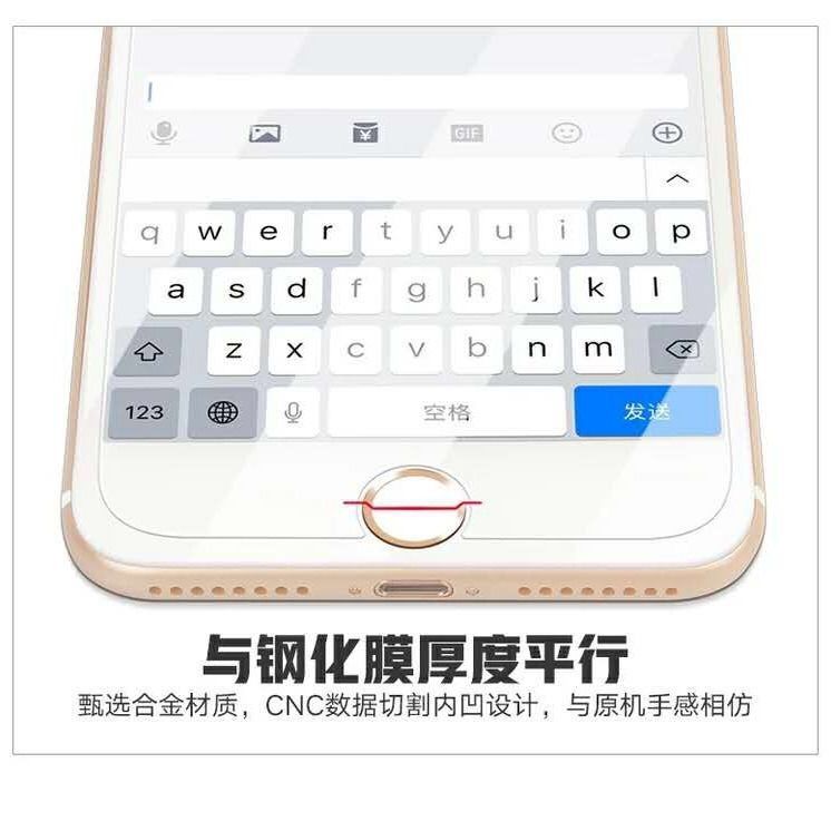 Apple Miếng Dán Phím Bấm Vân Tay Bằng Kim Loại Cho Iphone 5s / 6 / 6plus / 7p