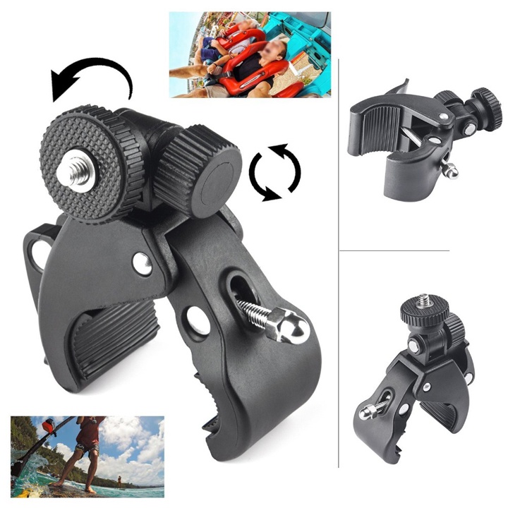 Kẹp Ghi Đông xe đạp gắn điện thoại, gopro hero, action