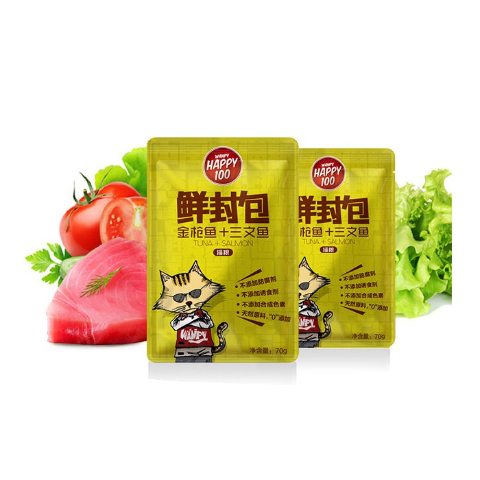 Xốt (PATE) Cho Mèo Wanpy Happy 100 (THỨC ĂN ƯỚT CHO MÈO)