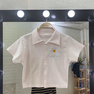 Áo croptop hoa cúc