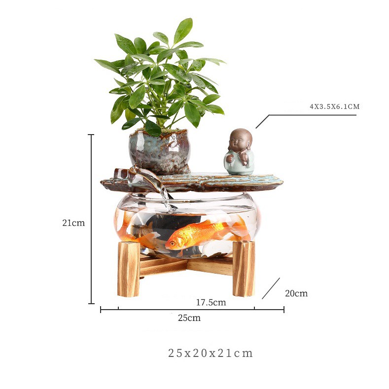 Bể cá phong thủy nước chảy tuần hoàn