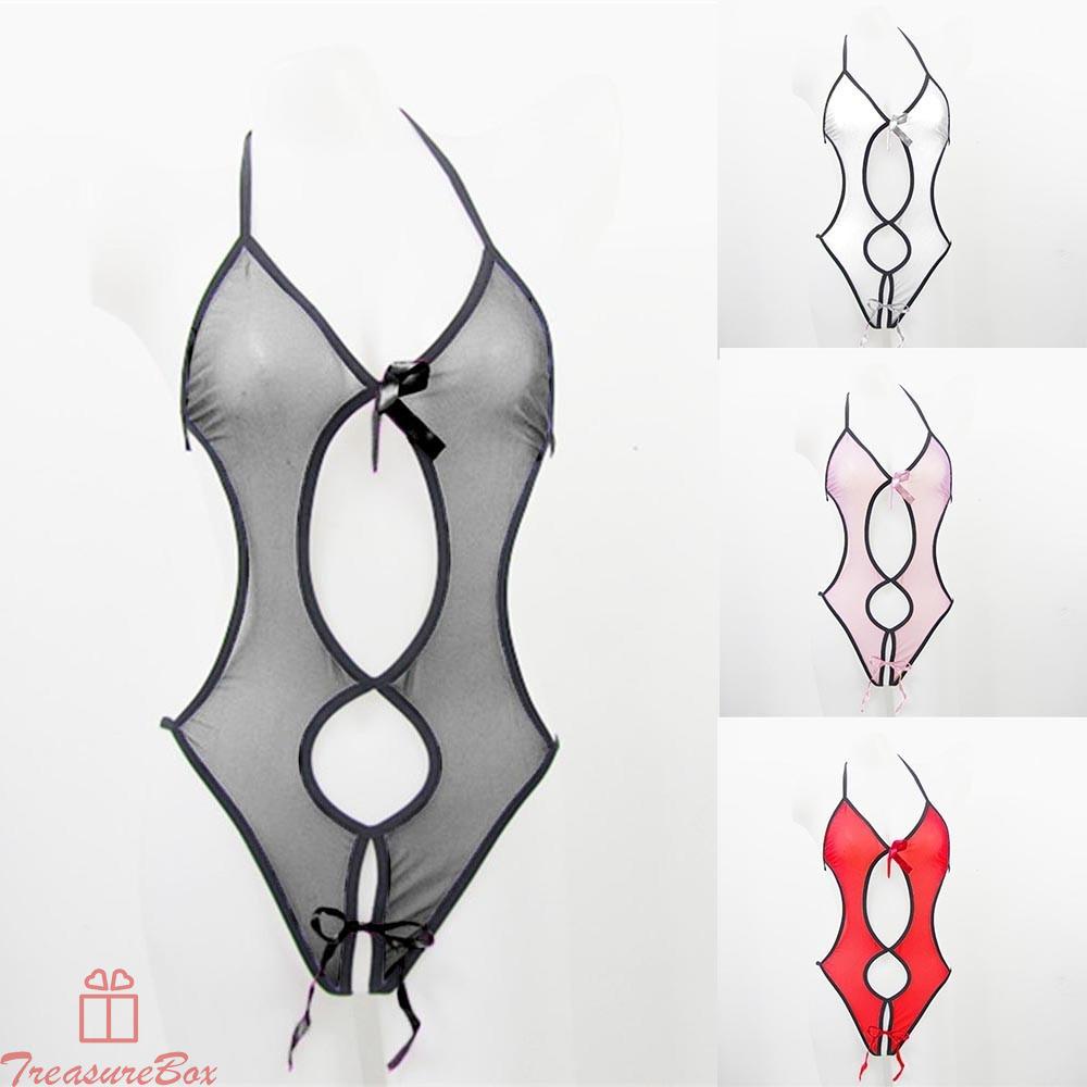 Men Lingerie Thongs Bodysuit See-through Mesh Underwear Sissy Jumpsuit Nightwear 100% brand new and high quality