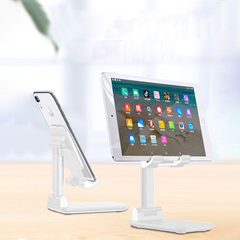 Giá đỡ điện thoại, máy tính bảng, ipad để bàn, có thể gấp gọn, điều chỉnh độ cao, chất liệu nhựa cao cấp