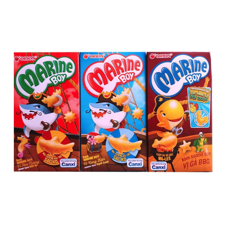 Gói Bánh Cá Marine Boy gói lớn siêu to 56gr, 35gr các Vị.