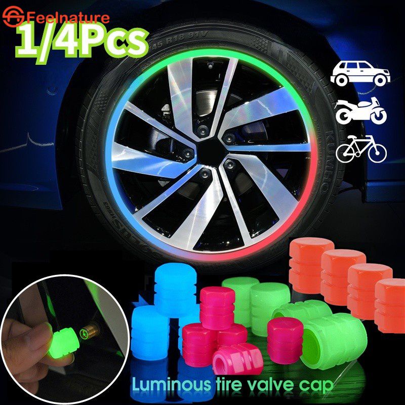 ♈✻ĐIỂM♈✻Mini Đa Năng Nhiều Màu Dạ Quang Chống Bụi Chống Thấm Nước Nắp Chụp Van Ô Tô/Xe Máy Xe Đạp Bánh Huỳnh Quang Phát Sáng Tự Động Lốp hub Nắp Trang Trí Phụ Kiện