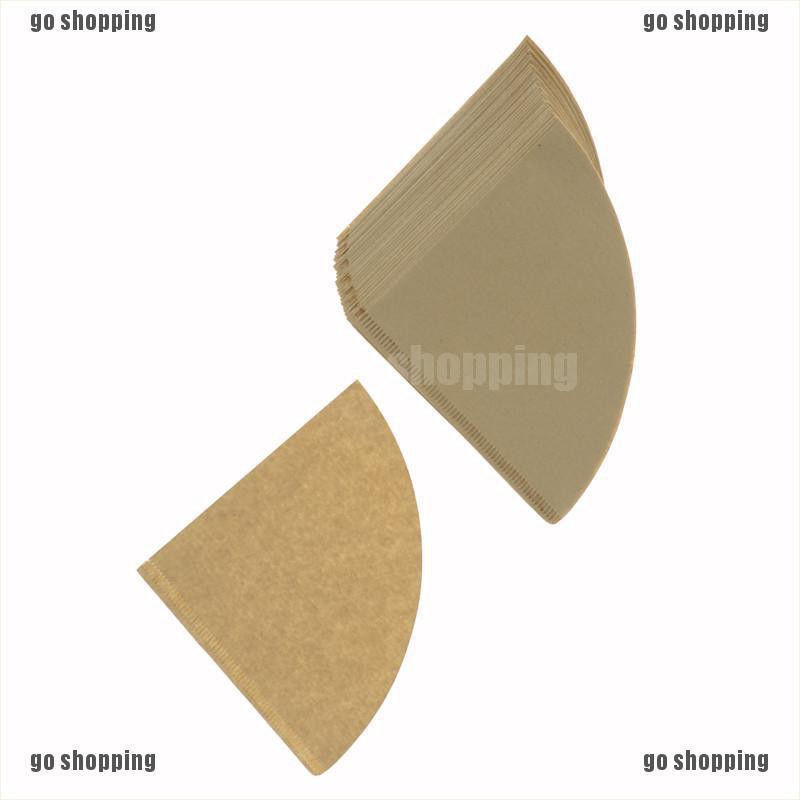 {go shopping}40Pcs Hand-Drip Coffee Filter Papers Coffee Filtering Pure Natural Wooden Paper