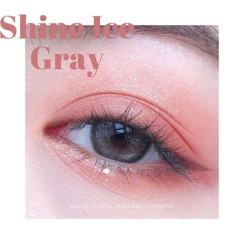 Kính áp Tròng cận Lens Pokemon màu xám sữa Chilla Ice Gray dia 14.0 giãn màu vừa có cận lệch độ dùng 6 tháng.
