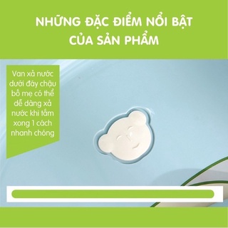 CHẬU TẮM CHO BÉ HÌNH CON ẾCH + BÔ VỆ SINH