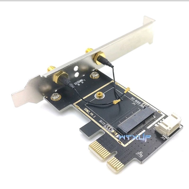 Car chuyển đổi không dây Wifi 6 Intel Ax200. Bluetooth 5.1 802.11ax 2.4Ghz/5Ghz. Băng tần kép