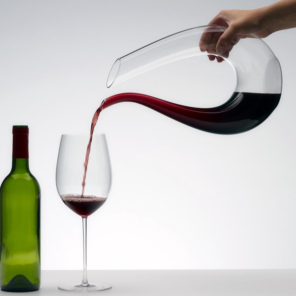 Giá xưởng Nhiều mẫu bình thở thủy tinh rượu vang Decanter chiết miệng vát thổi thủ công dày dặn kiểu dáng đa dạng