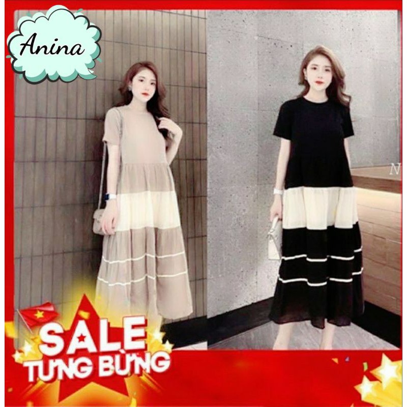 Váy Bầu Cotton Dáng Suông Cao Cấp Thiết Kế Sang Chảnh Siêu Đẹp V222
