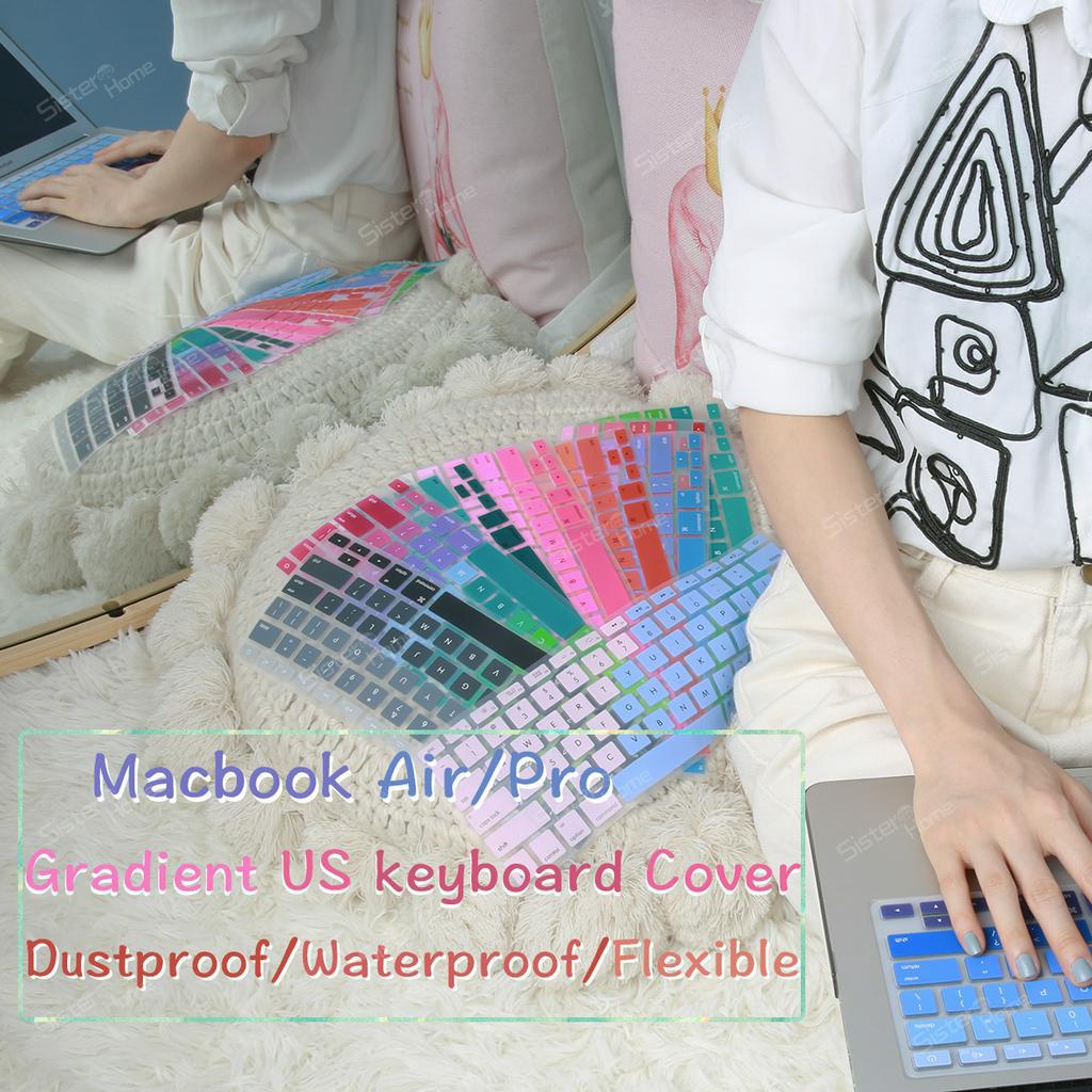 Nắp bàn phím Silicon cho Macbook Air Pro 12 13.3 15.4 16 inch A2338 A2337 A1502 A1708