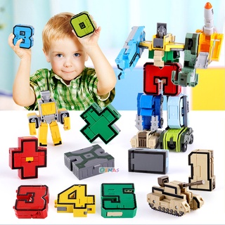 Bộ đồ chơi lắp ráp Robot biến hình chữ cái và chữ số 15 chi tiết giáo dục cho bé tại nhà