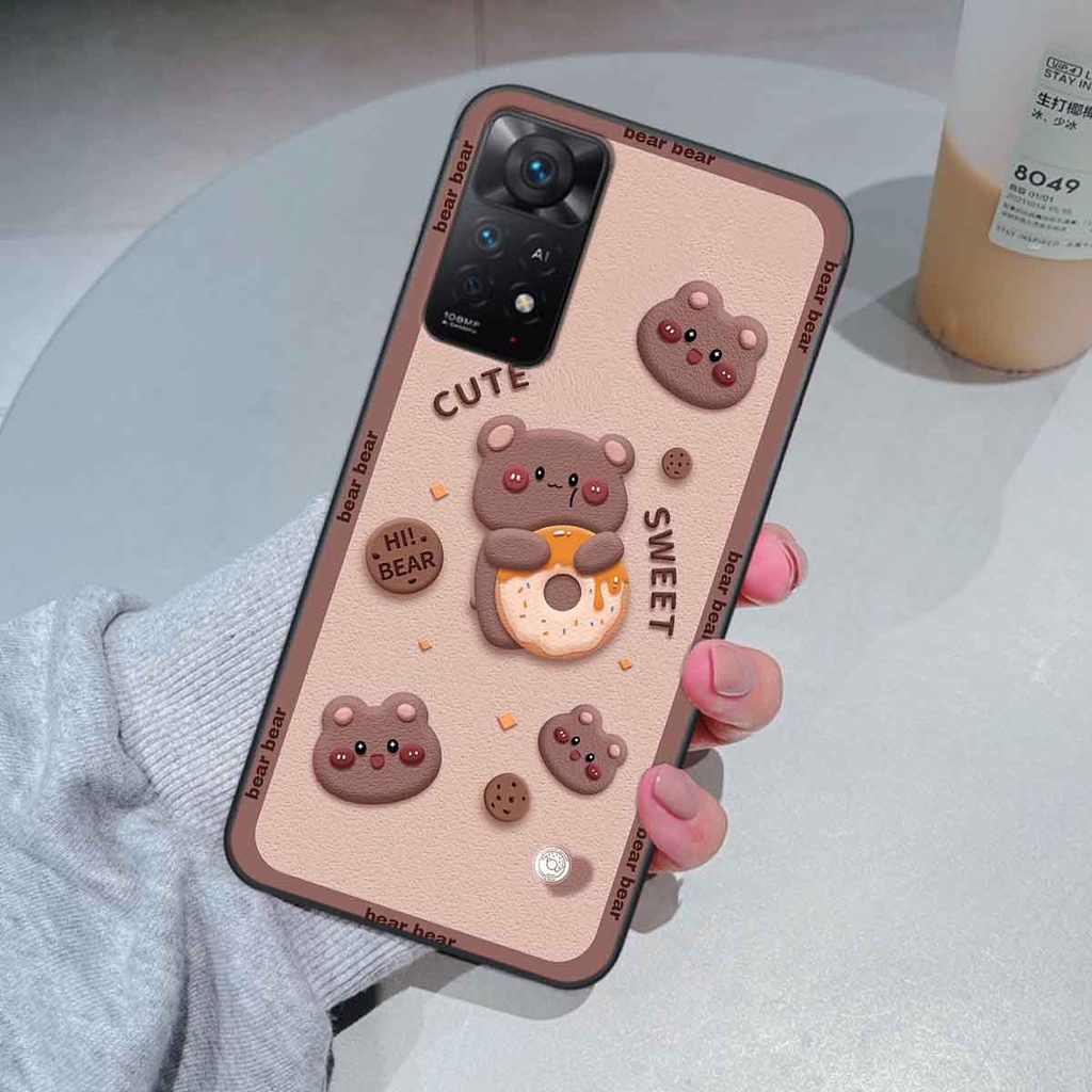 Ốp Xiaomi Redmi Note 11 4G / Note 11s / Note 11 Pro 5G bear brick, gấu đáng yêu, dễ thương