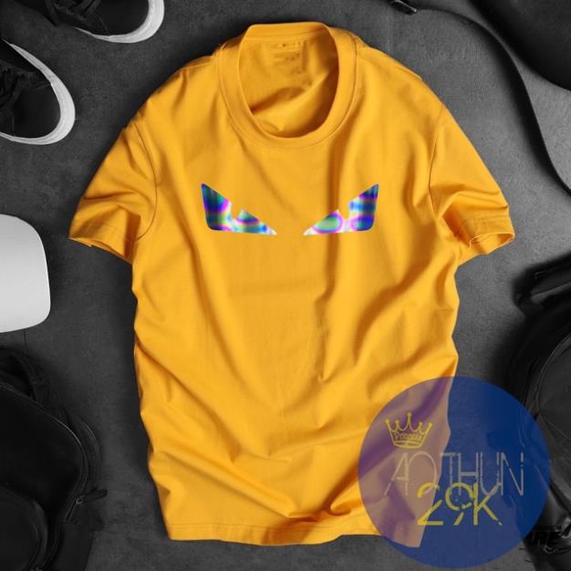 ALBUM 585 - ÁO THUN UNISEX PHẢN QUANG 7 MÀU FANDI CON MẮT