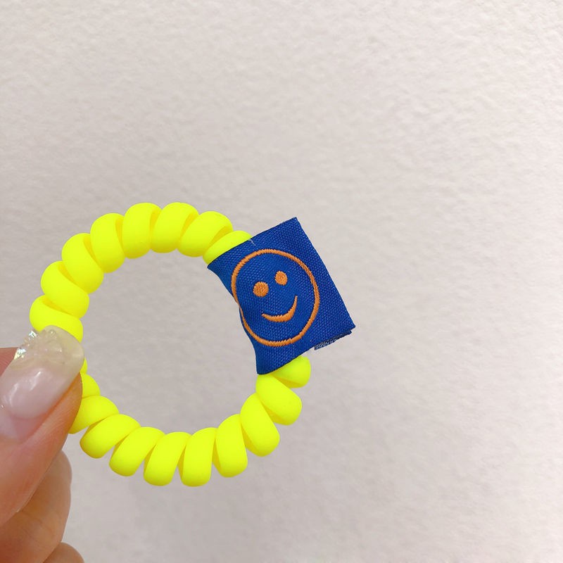 Dây cột tóc mặt cười màu kẹo dạ quang đơn giản thời trang Hàn Quốc cho nữ f413