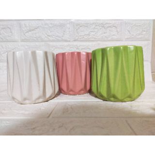 Chậu trồng cây ( DÁNG TRỤ 1 màu ) gốm sứ Bát Tràng