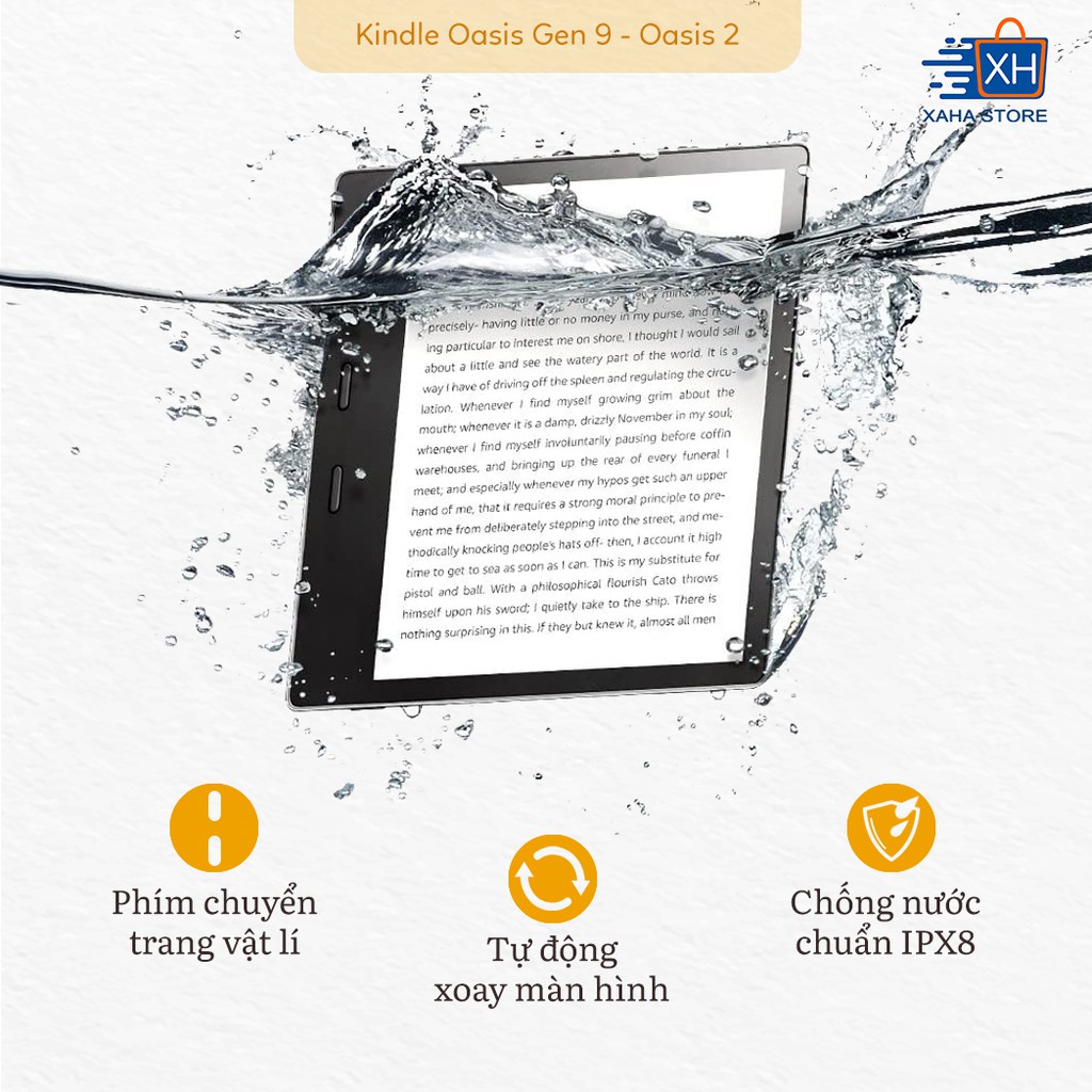 Máy đọc sách Kindle Oasis 2 (thế hệ thứ 9) năm 2018 - 8GB/32GB