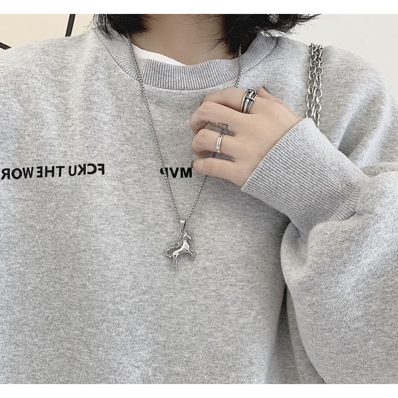 Dây Chuyền Mặt Kỳ Lân Phong Cách Harajuku