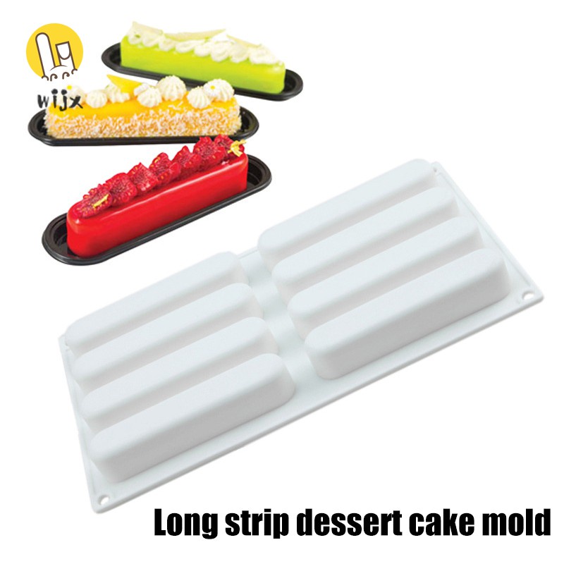 WiJx 8-Cavity Chocolate Granola Cereal Energy Bar Mold Rectangle Silicone Mold For Chocolate Truffles Ganache Bread Brownie C .VN