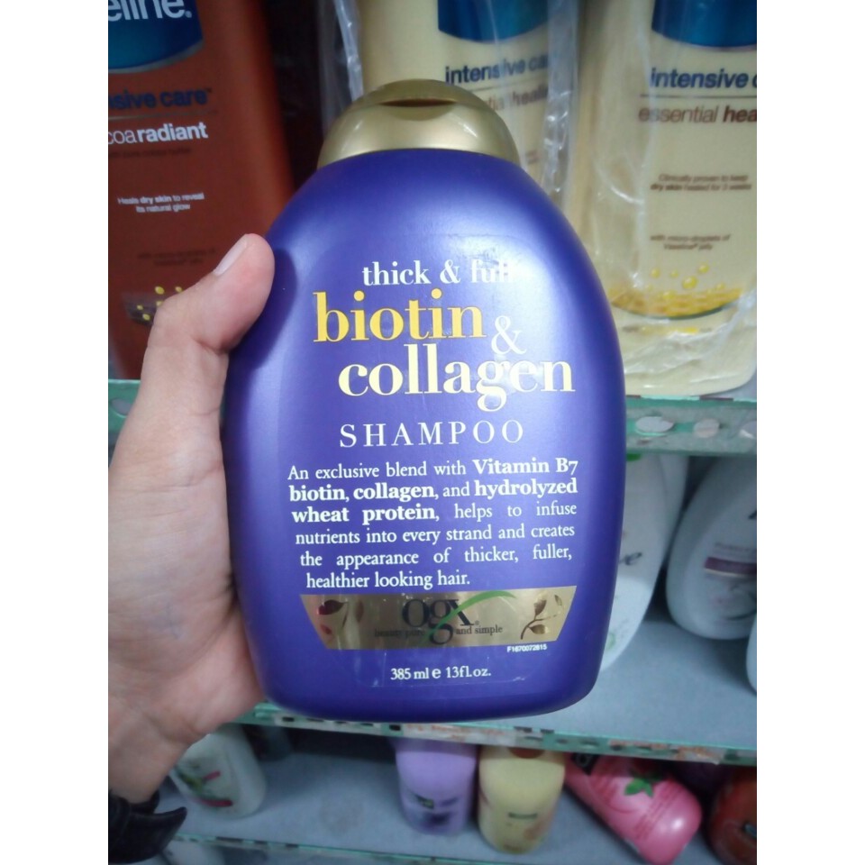 💢💢DẦU GỘI + DẦU XÃ OGX Thick and Full Biotin and Collagen Shampoo💢💢