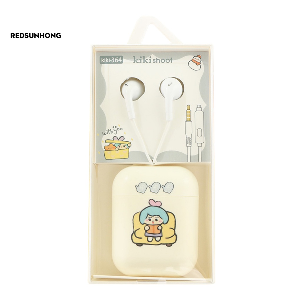 Tai Nghe Nhét Tai Có Dây 3.5mm Hình Động Vật Đáng Yêu